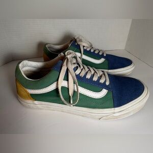 Vans Old School Green Blue Sneakers Mens 8 Women’s 9.5